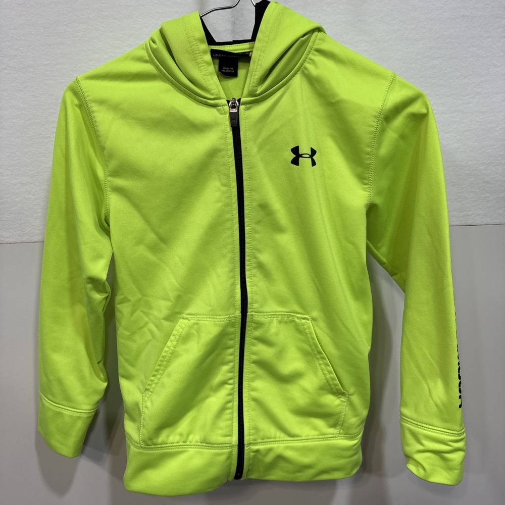 Under Armour Unisex Full-Zip Track Jacket Bright Yellow And Black Size 5